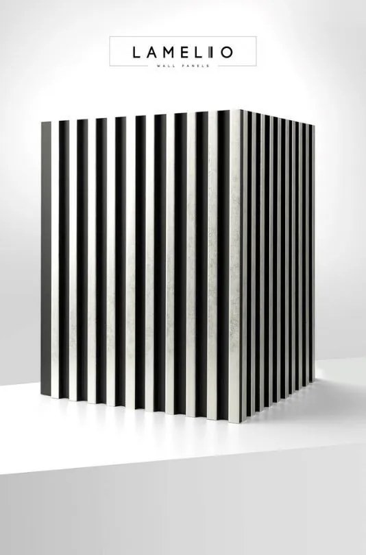 LAMELIO ASTI Ezüst lamella falpanel 270 × 12,2 cm