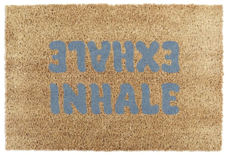 Kókuszrost lábtörlő 60x90 cm Inhale Exhale – Artsy Doormats