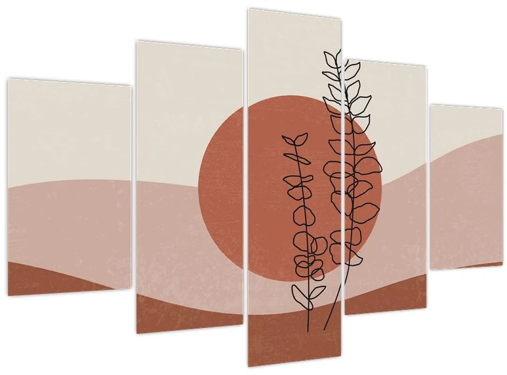 Kép - Boho levelek N⁰1 (150x105 cm)