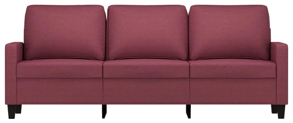 vidaXL 3 személyes bordó szövet kanapé 180 cm