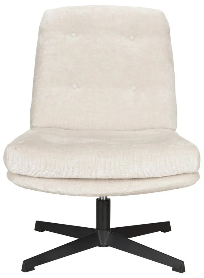 Krémszínű forgó fotel Kai – White Label