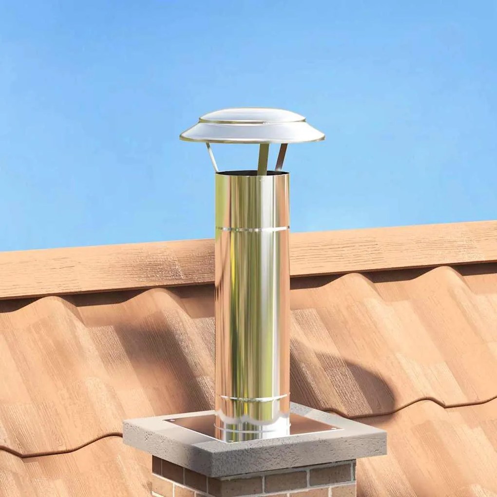 Kémény Kiterjesztés Ezüst 25 x 25 x 65 cm Rozsdamentes acél