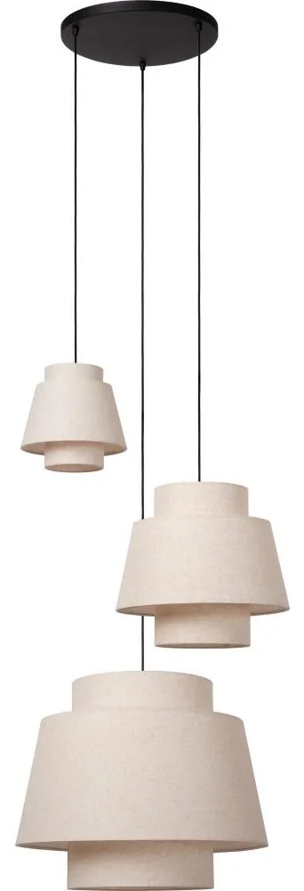 Lucide 21435/13/38 - Csillár zsinóron TRIBUTE 3xE27/40W/230V krémes