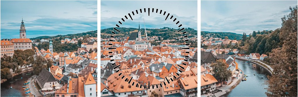 Kép - Cseh Krumlov (órával) (90x30 cm)
