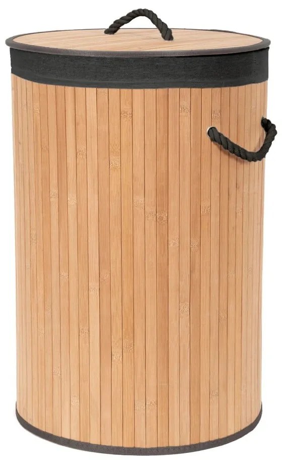 Natúr színű bambusz szennyeskosár 70 l Bamboo – Compactor