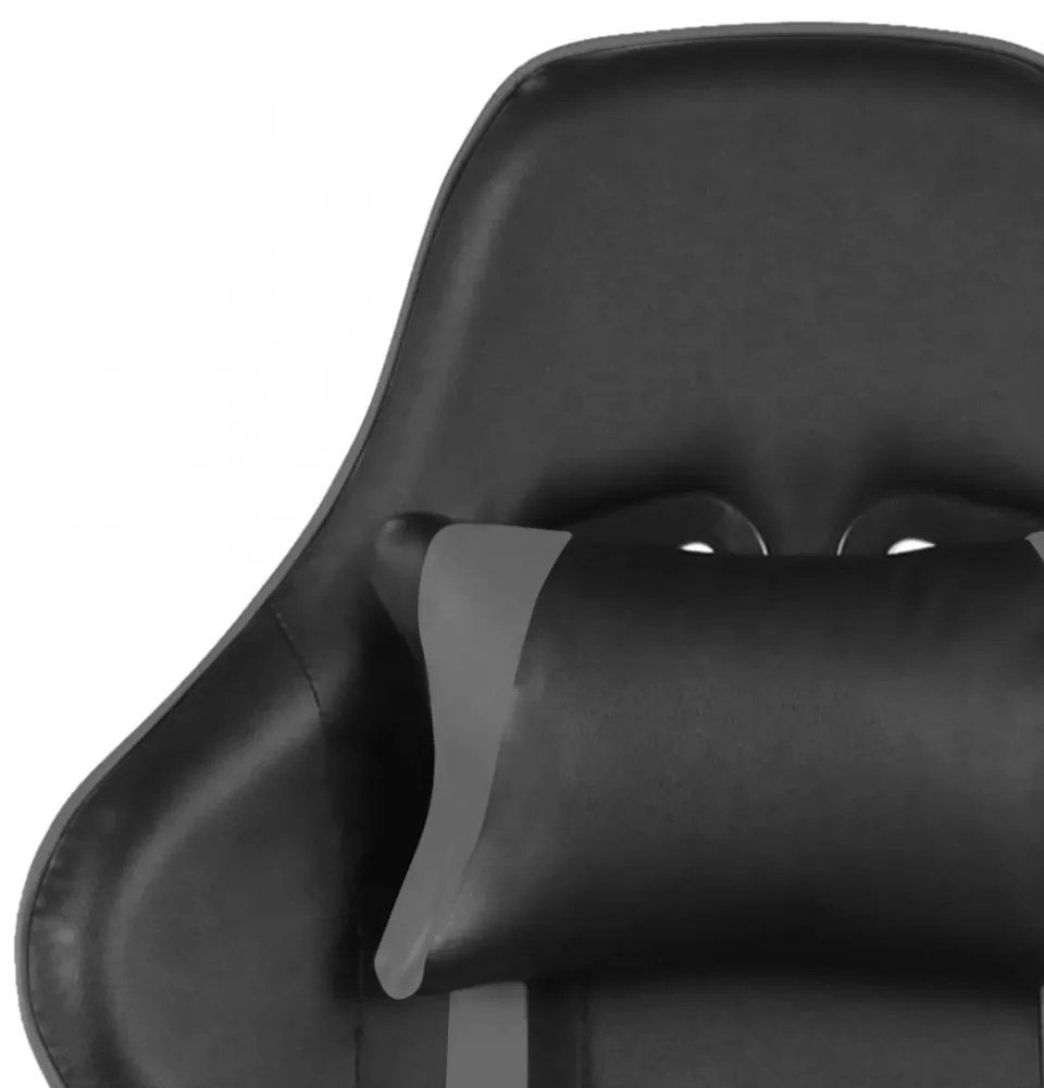 szürke PVC forgó gamer szék