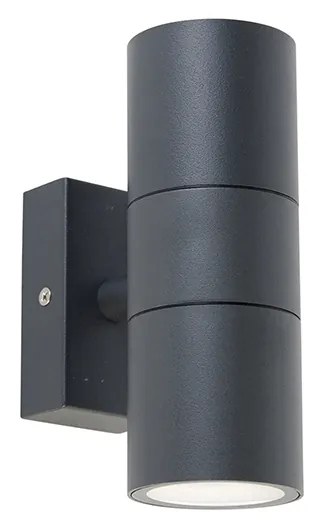 Kültéri fali lámpa sötétszürke 2 lámpás IP44 - Duo