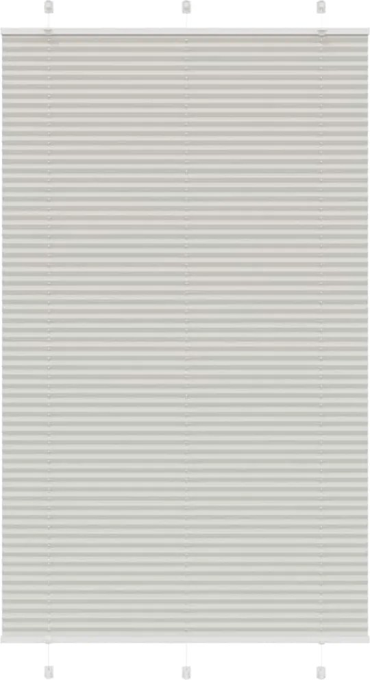 vidaXL pliszírozott redőny világosszürke 115x200 cm szövetszélesség