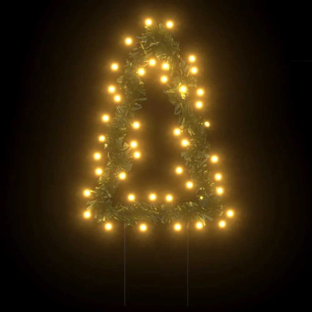 karácsonyfa fénydekoráció 3 db cövekkel 50 LED 30 cm