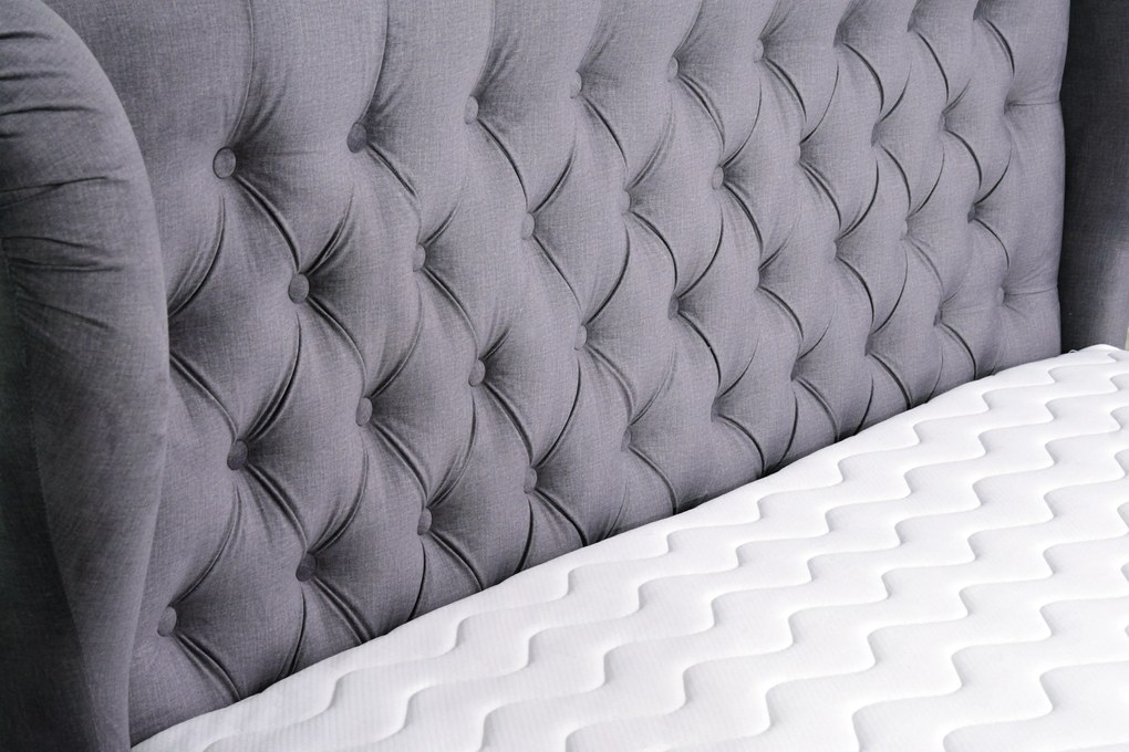 Franciaágy Boxspring 180 cm Ortun (lila) (matracokkal). 1033266