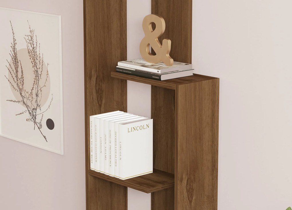 Könyvespolc Wand 160x50x19,6 cm - Walnut