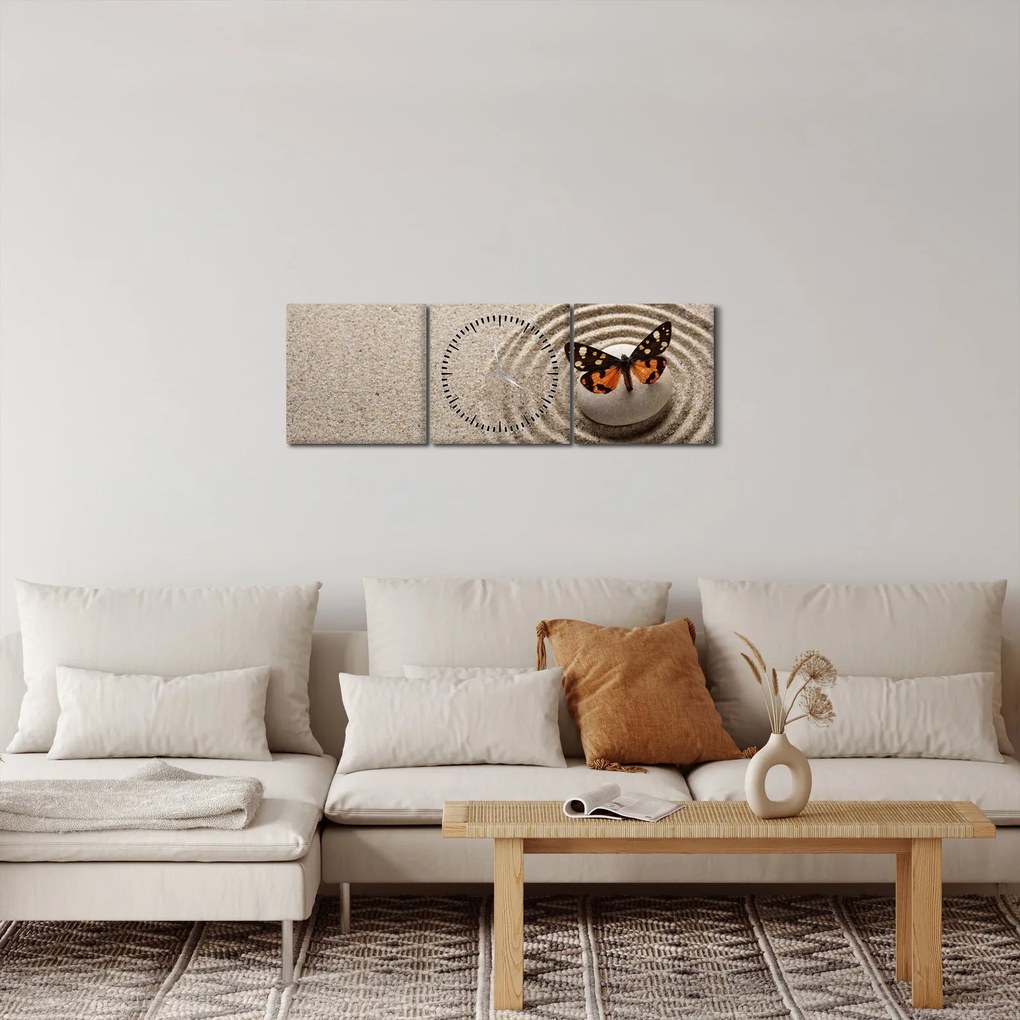 Kép - Zen kert (órával) (90x30 cm)