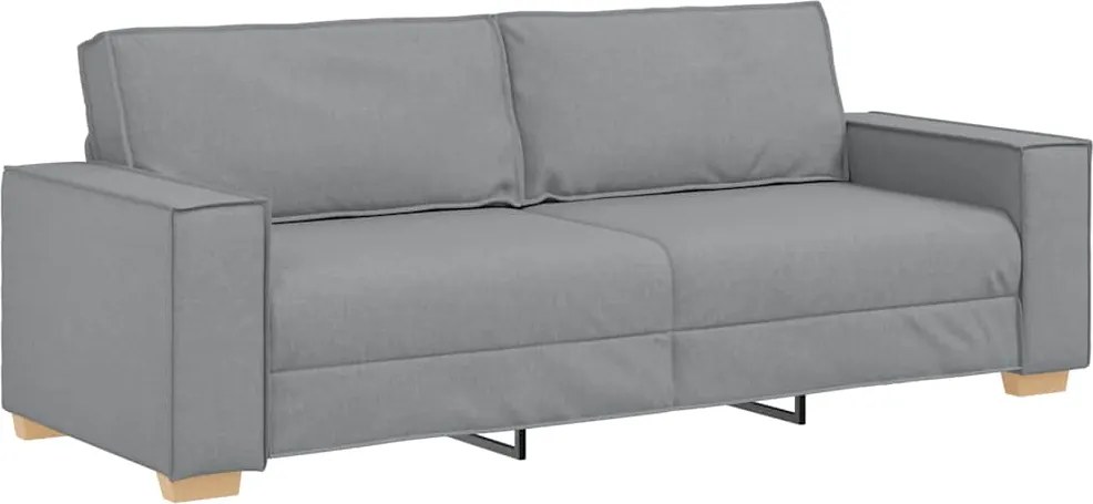 vidaXL 3 személyes világosszürke szövetkanapé 220x78x84 cm
