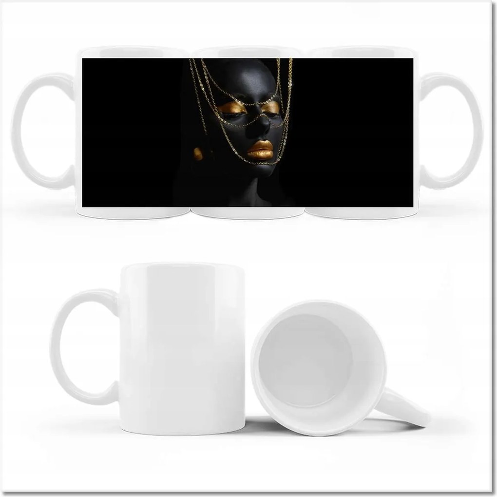 Fényképes bögre Arannyal bevont fej