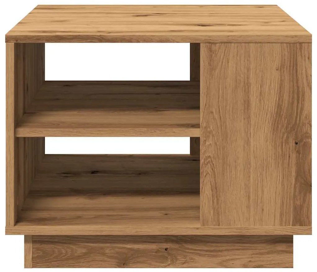 vidaXL kézműves tölgy színű szerelt fa dohányzóasztal 55 x 55 x 42 cm