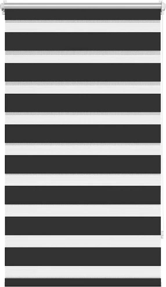 vidaXL fekete zebra roló 70,9 x 120 cm szövet szélesség 66,7 cm