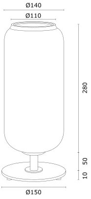 Argon 4994 - Asztali lámpa VALIANO 1xE27/15W/230V fekete/fehér/arany