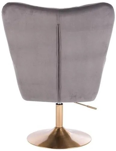 HR650N Grafit modern velúr szék arany lábbal