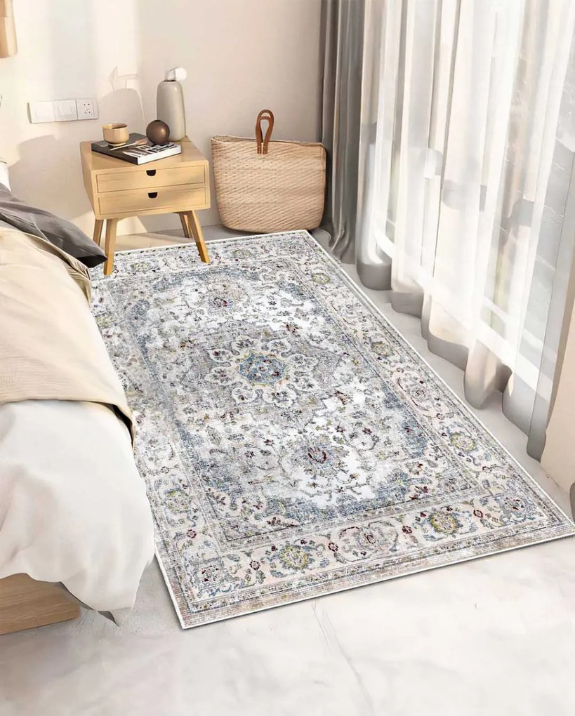 Carpetum bézs, klasszikus, virágmintás szőnyeg 140x200