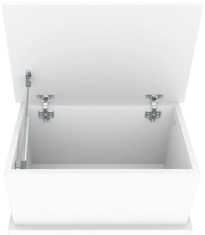 fehér, rétegelt fa tárolódoboz 50 x 30 x 28 cm