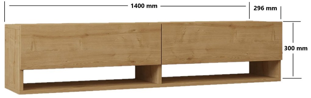 TV asztal/szekrény Sotata (zafír tölgy) . Akció -18%. 1095547