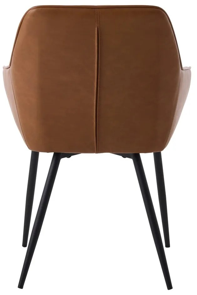 Barna kárpitozott karfás étkezőfotel szett 2 db-os Nolan Stripe – Unique Furniture