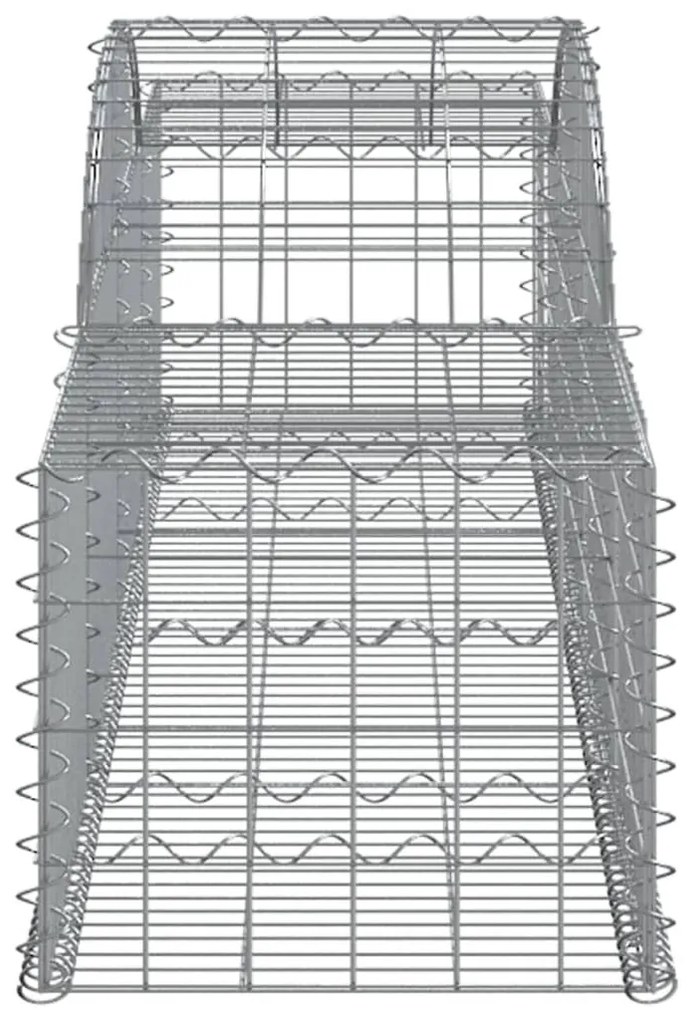 15 db íves horganyzott vas gabion kosár 300x50x40/60 cm