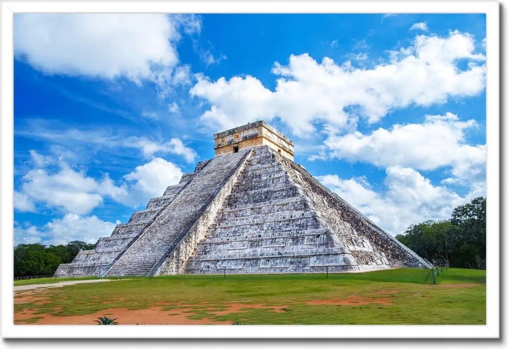 Poszterek keretben 60x40 Kukulkana piramis Mexikó