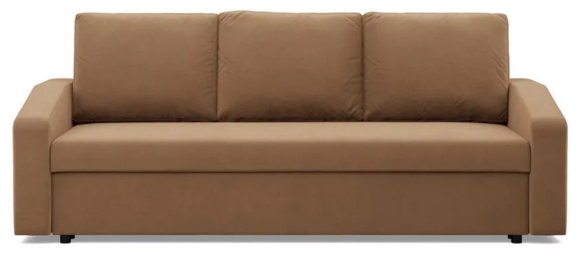 Zeus kanapéágy, szövet anyag, bonell töltet, döntött kartámasz, barna