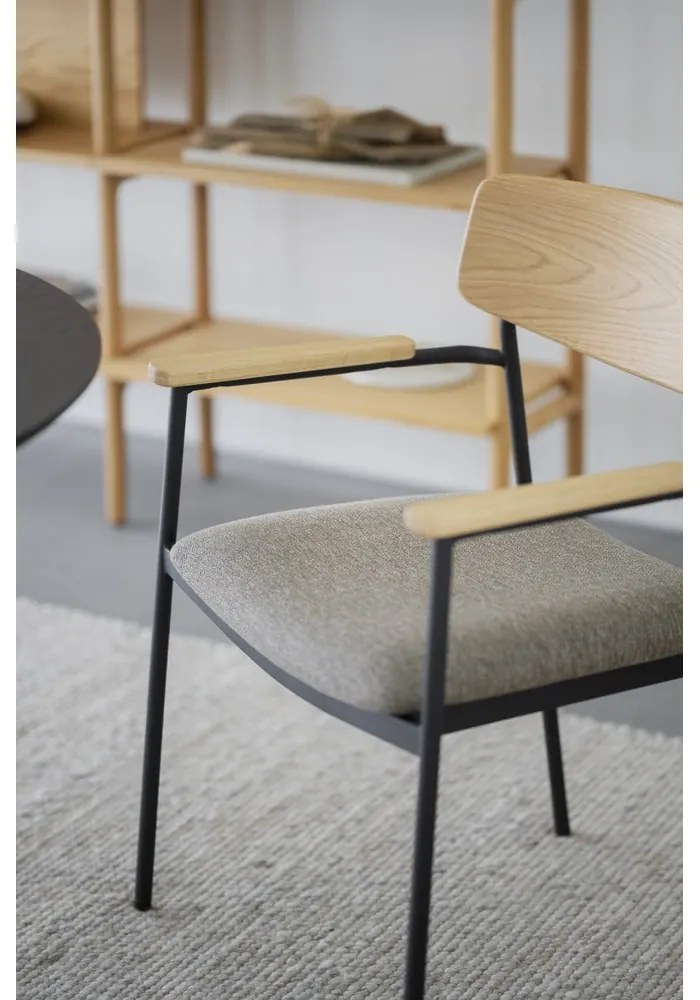 Bézs-natúr színű étkezőszék szett 2 db-os Maymont – Rowico