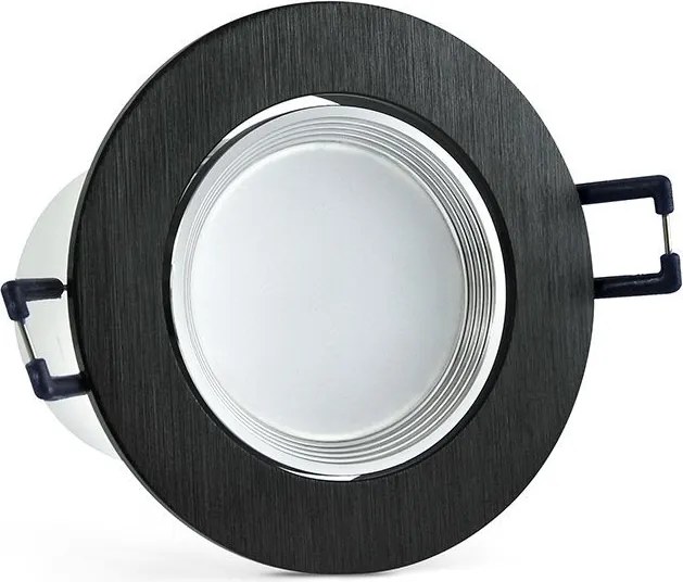 POLUX 301833 MOON Kültéri Mennyezetbe Építhető Lámpa Fekete LED IP40