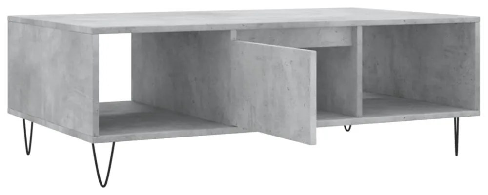 betonszürke szerelt fa dohányzóasztal 104 x 60 x 35 cm