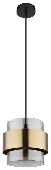 Globo 15560H - Csillár zsinóron MILEY 1xE27/60W/230V fekete/sárgaréz