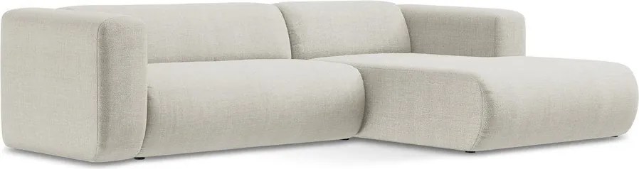 Bézs sarokkanapé (jobb oldali-heverő résszel) Ekahi – Makamii