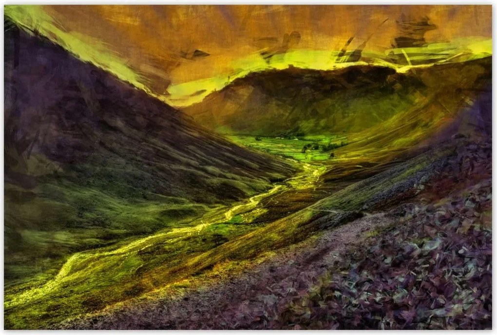 Poszterek 120x80 Folyó a völgyben Tájkép