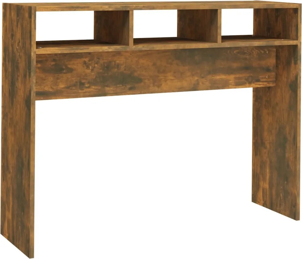 vidaXL füstös tölgyszínű szerelt fa tálalóasztal 105 x 30 x 80 cm
