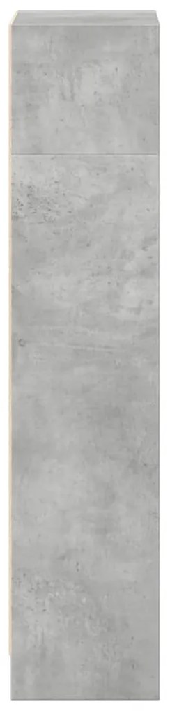 betonszürke szerelt fa könyvespolc 40 x 24 x 109 cm