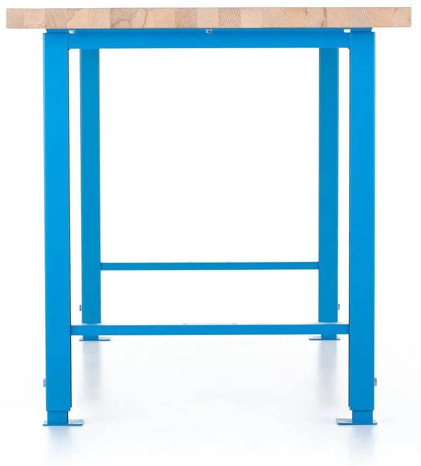 Állítható magasságú műhelyasztal Basic, 150 x 80 cm, kék - ral 5012