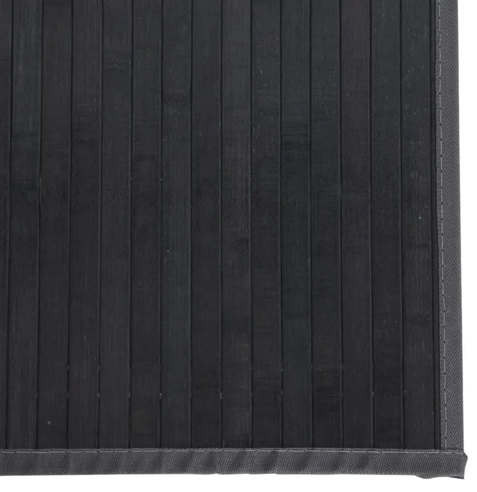 négyszögletű szürke bambusz szőnyeg 60 x 100 cm
