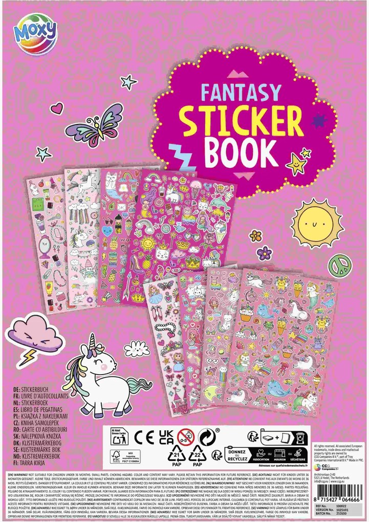 Lányos Fantasy matricás album 8 ív