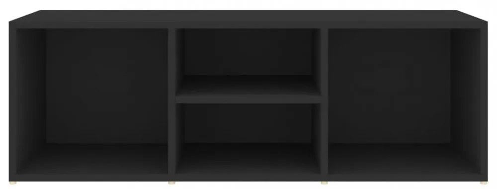 fekete szerelt fa cipőtároló pad 105 x 35 x 35 cm