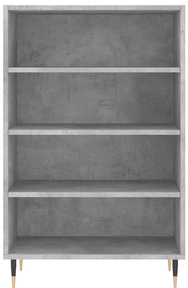 betonszürke szerelt fa magasszekrény 57 x 35 x 90 cm