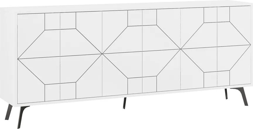 Dune komód, fehér, 184 cm