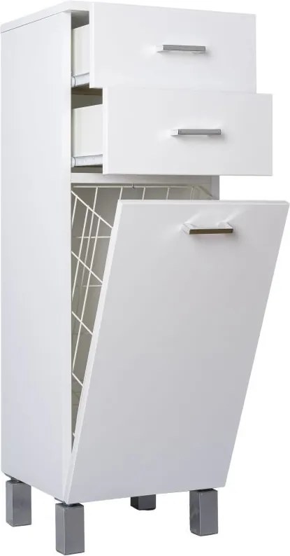Viva STYLE fürdőszobai ÁLLÓSZEKRÉNY 100 szennyestartós - 2 fiók - 33 x 33 x 100 cm