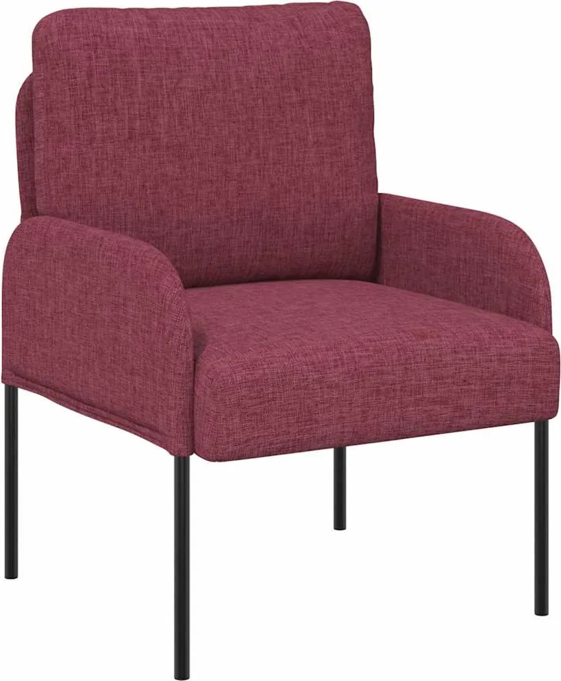 vidaXL Kanapék párnával 55cm Bordó Furnér