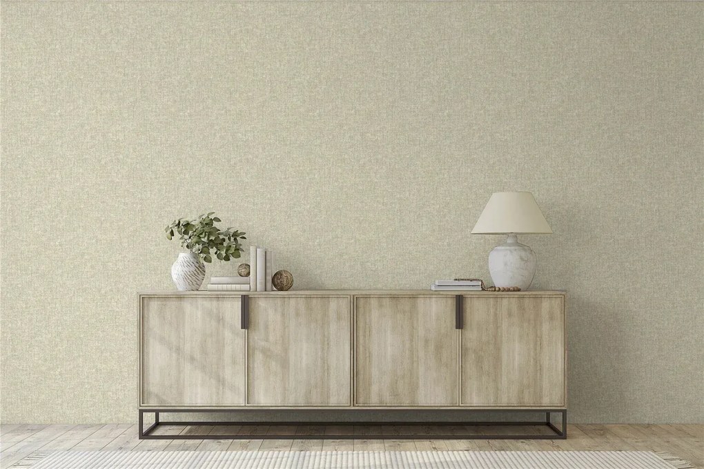 Esselle Home A La Mode Artisan Weave taupe-zöld egyszínű szövet hatású vlies tapéta – 100004EH