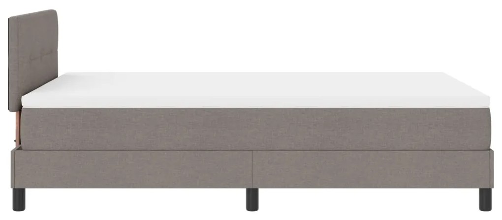 Box Spring Ágy Matraccal és LED Taupe 120x190 cm Szövet