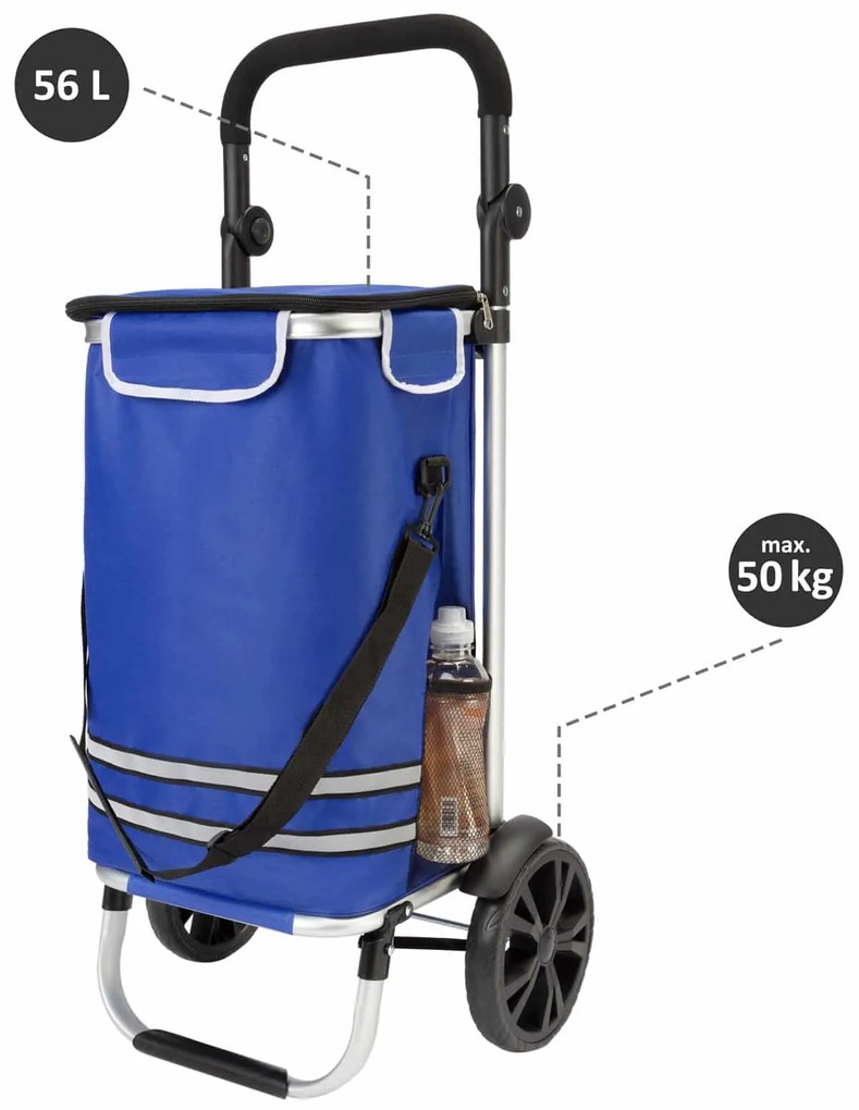 monzana® Bevásárlókocsi 56 l - kék