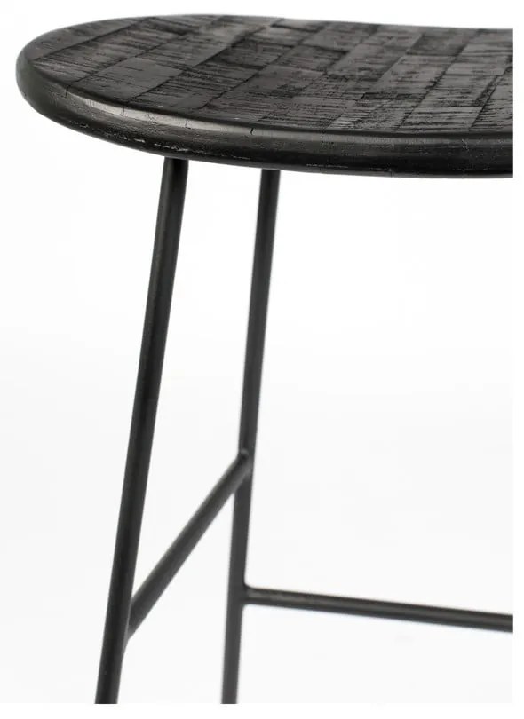 Fekete bárszék szett 2 db-os (ülésmagasság 62 cm) Tangle – White Label