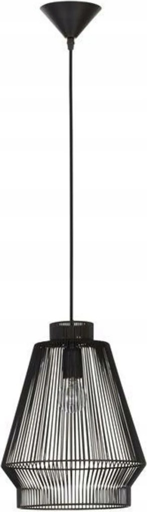 Nova Luce függeszték Bredo fekete alumínium fekete kábel E27 1x12W 230V Ip